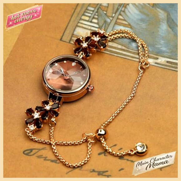 Women\'s Quartz Bracelet Watch with Crystal Accents, Waterproof, 29.5mm main image 6